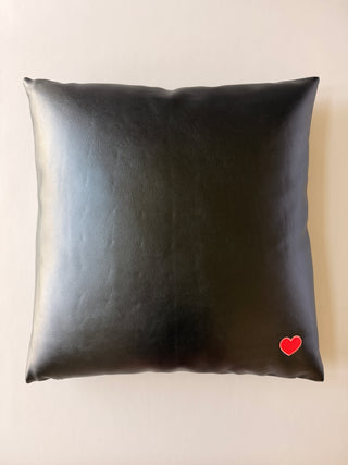 Relic | Black Studded Faux Leather Pillow