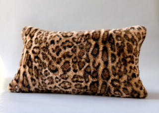 Muse | Leopard Faux Fur Lumbar Pillow