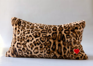 Muse | Leopard Faux Fur Lumbar Pillow