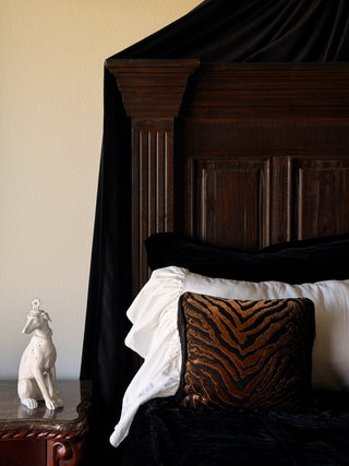 Sable | Tiger Print Fringe Pillow